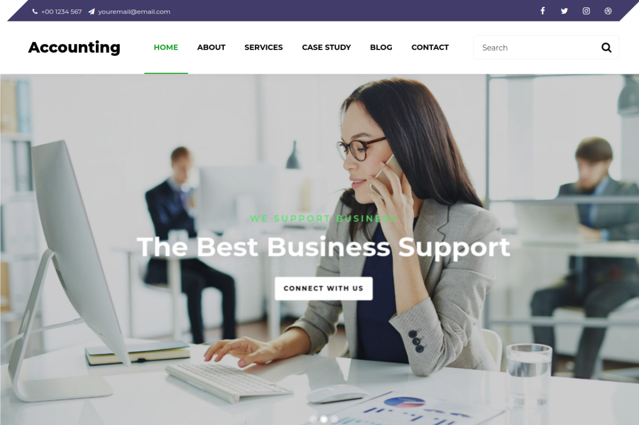 Acccounting — Financial Services Site, a project by 8orbits