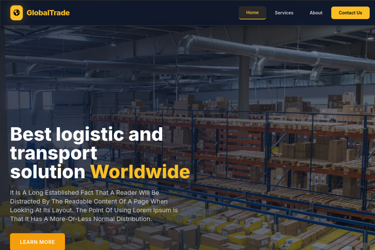 GlobalTrade — Best logistic and transport solution Worldwide, a project by 8orbits