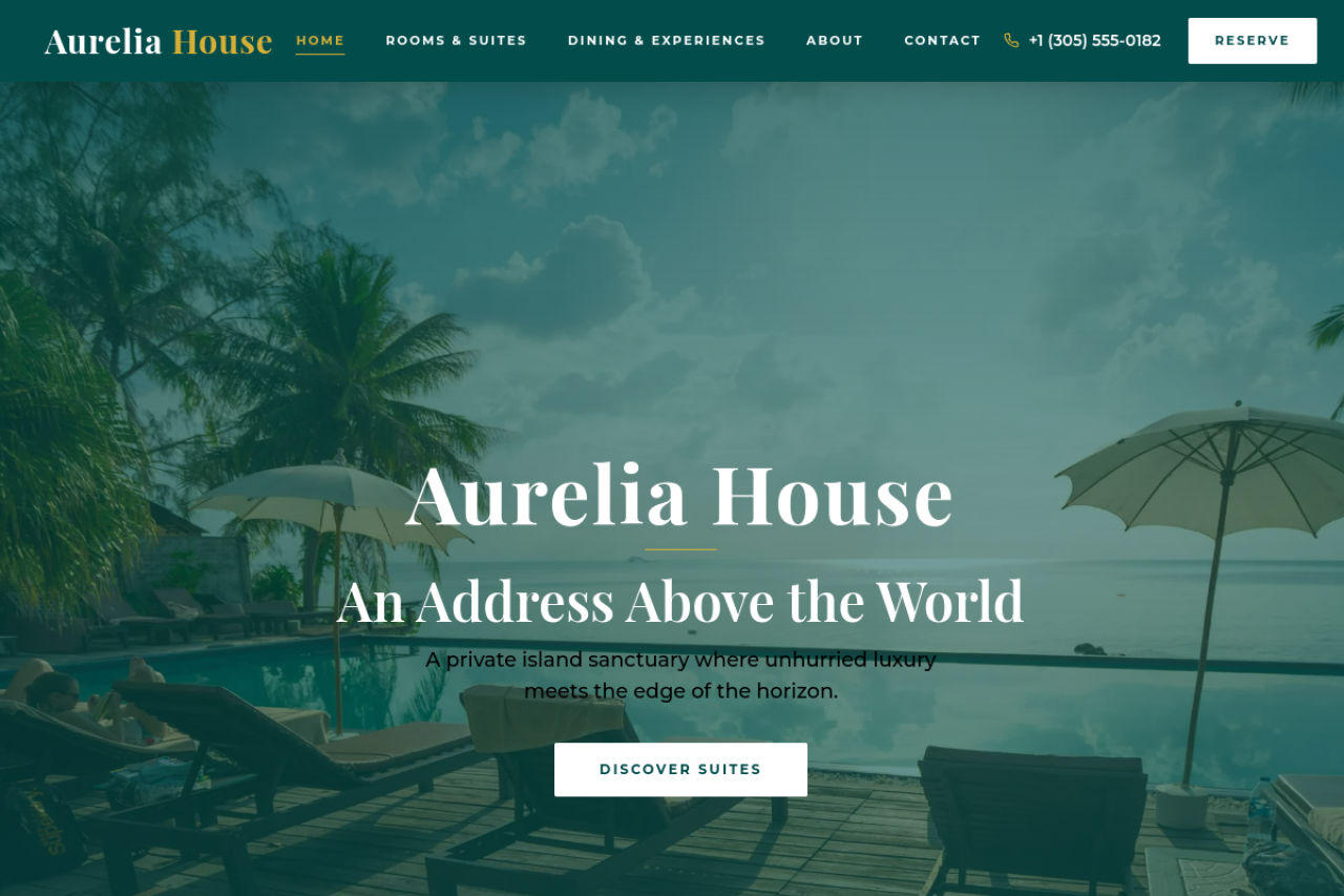 Aurelia House — Luxury Private Island Resort, a project by 8orbits