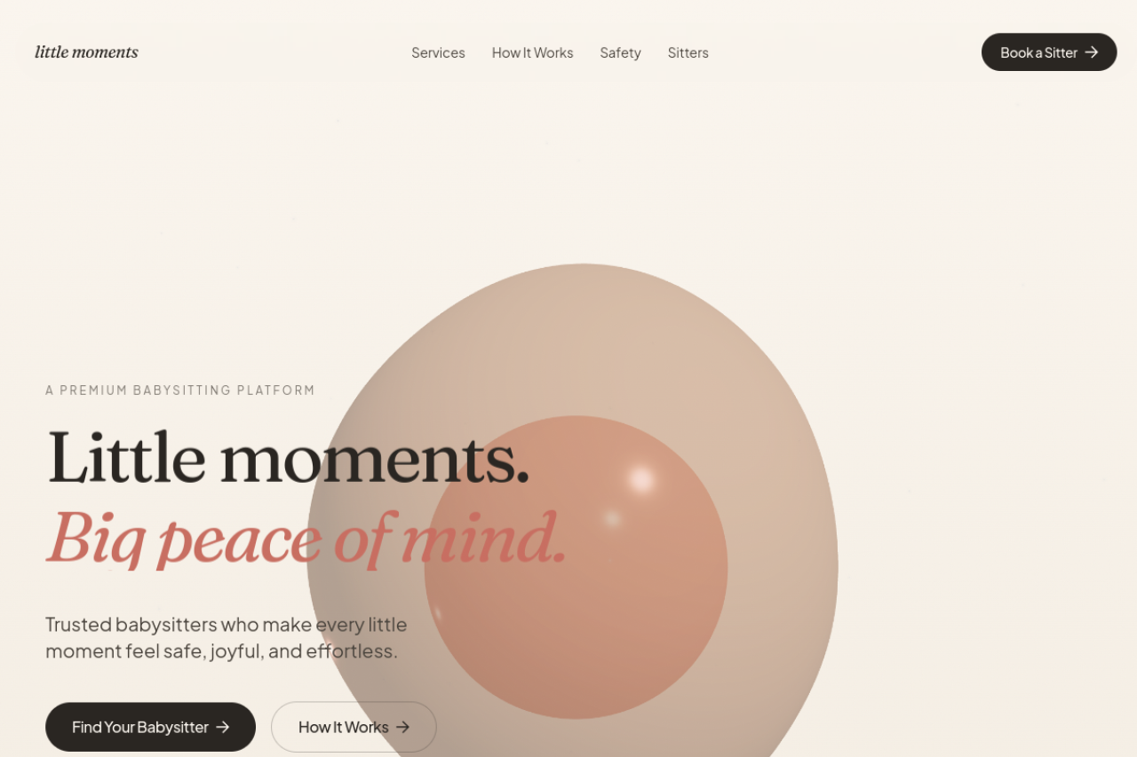 Little Moments — Babysitting Platform, a project by 8orbits