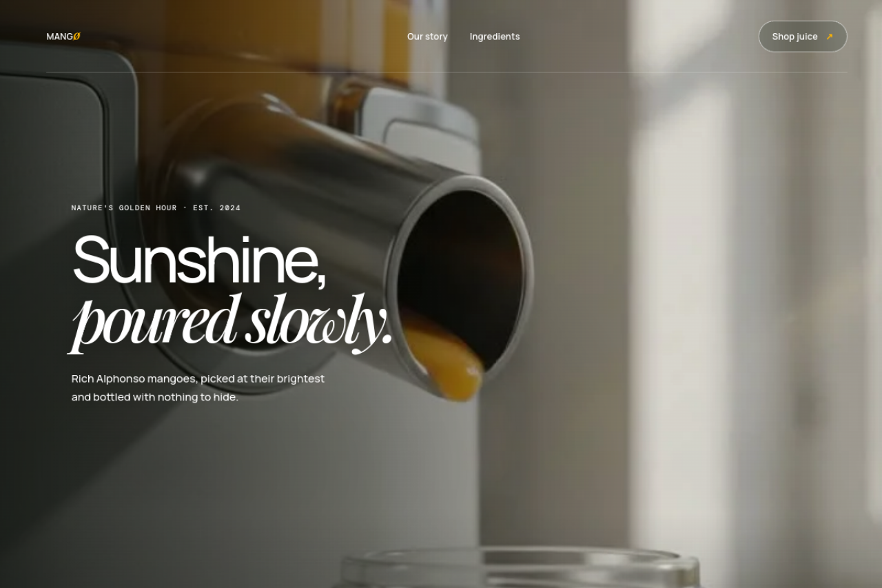 MANGØ — Pure Mango Juice Brand, a project by 8orbits
