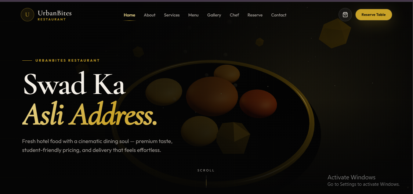 UrbanBites — Luxury Hotel Dining, a project by 8orbits